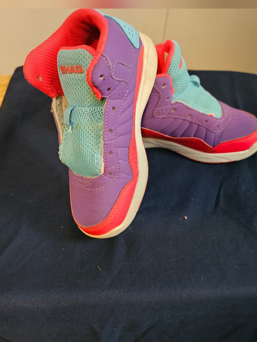 Shaq-Kids Purple & Teal Sneakers with Pink Accents